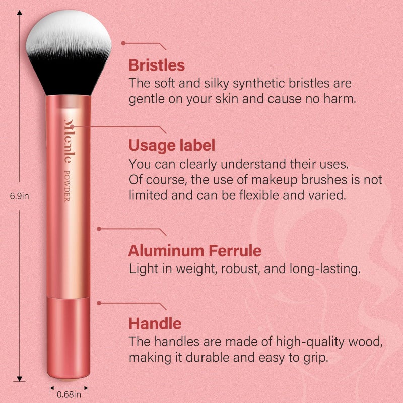 Mlemle Makeup Brushes Set, Mlemle Professional 26 Pcs Makeup Kit, Include Powder Blush Concealers Foundation Eye shadows 21 Pcs Makeup Brushes and 2 Powder Puff, 3 Makeup Sponge(A04) - Image 2