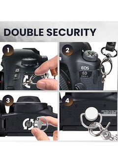 Adando Adando Camera Shoulder Strap Adjustable Leather Camera Strap Extra Long Leather Camera Strap Double Shoulder Camera Harness Anti-slip DSLR Camera Neck Straps Camera Strap Accessories  - Image 4