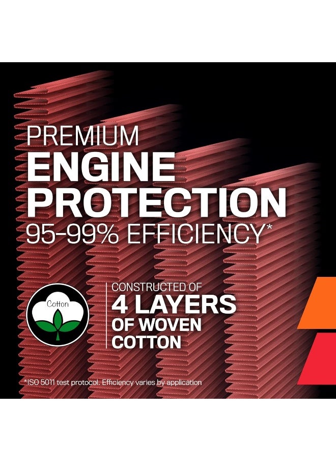 KAndN Engine Air Filter: High Performance, Premium, Washable, Replacement Car Air Filter