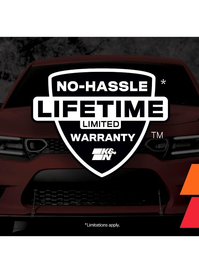 KAndN Engine Air Filter: High Performance, Premium, Washable, Replacement Car Air Filter