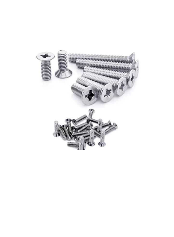 Machine Screw CSK Philip & Countersunk Head for DIY Electrical & Kitchen Furniture Pull Cabinet Door Handles Pack of 25 (M5 X 100 MM) - Image 1
