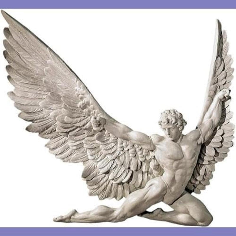 Design Toscano Icarus Winged Man Wall Sculpture in Ancient Ivory - 11 Inch - Image 4