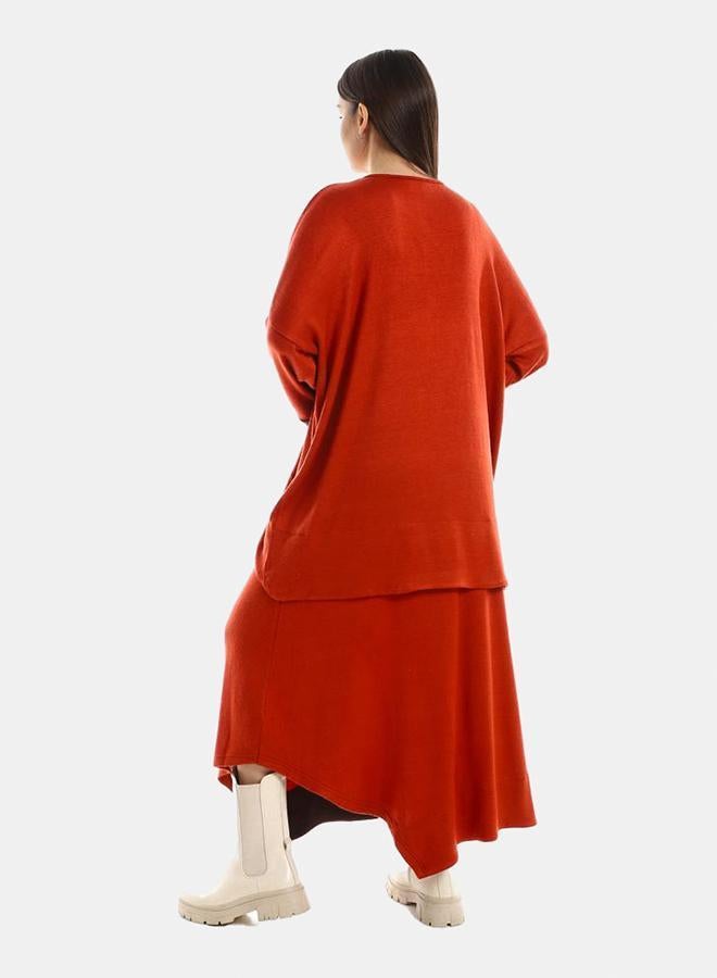 kady Jamila Women Set Of 2 Cotton Round Neck Top & Solid Skirt ,Havan-XXL - Image 3