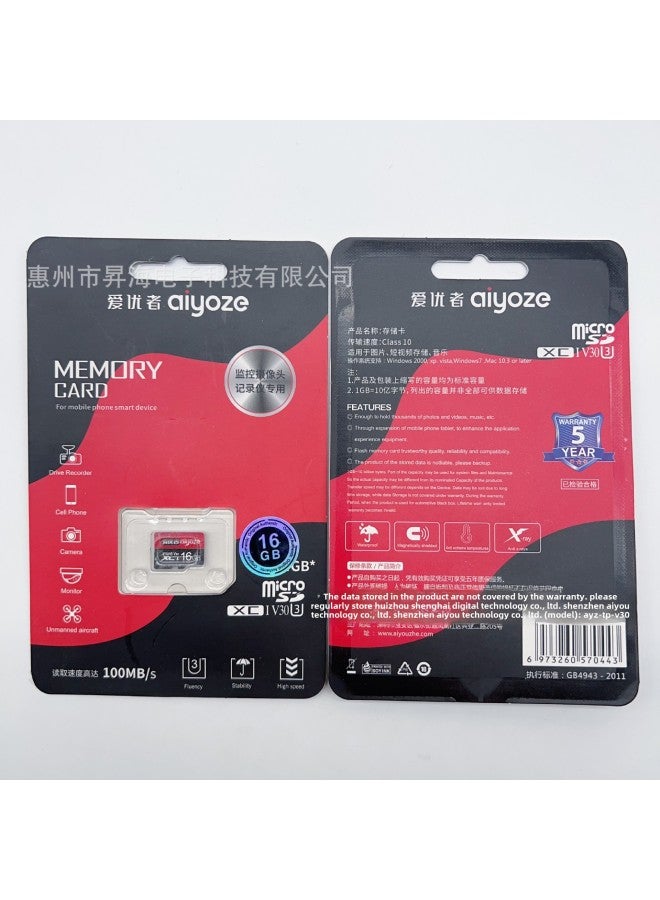 8G Memory Card 16G TFcard 32G Mobile Phone 64G Driving Record Monitoring 128G Camera Music File Storage Card-Color:Red-Capacity:256G  - Image 4