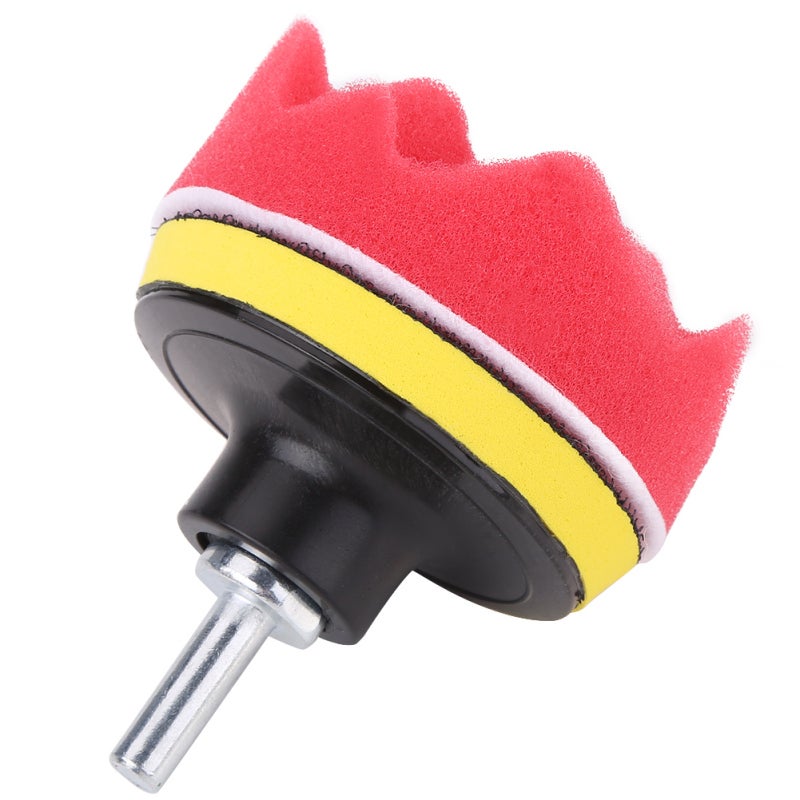 Car Polisher Kit: 10Pcs Washable Reusable Sponge & Woolen Buffing Pads - Quick Pad Change With Adhesive Backing & Drill Adapter for Car Polishing Detailing Enthusiasts - Image 2