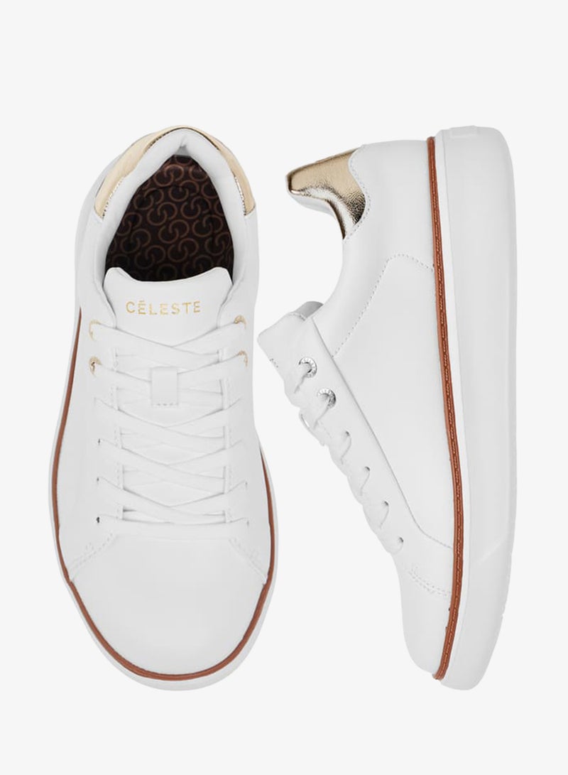Celeste Women's Metallic Sneakers with Lace-Up Closure - Image 3