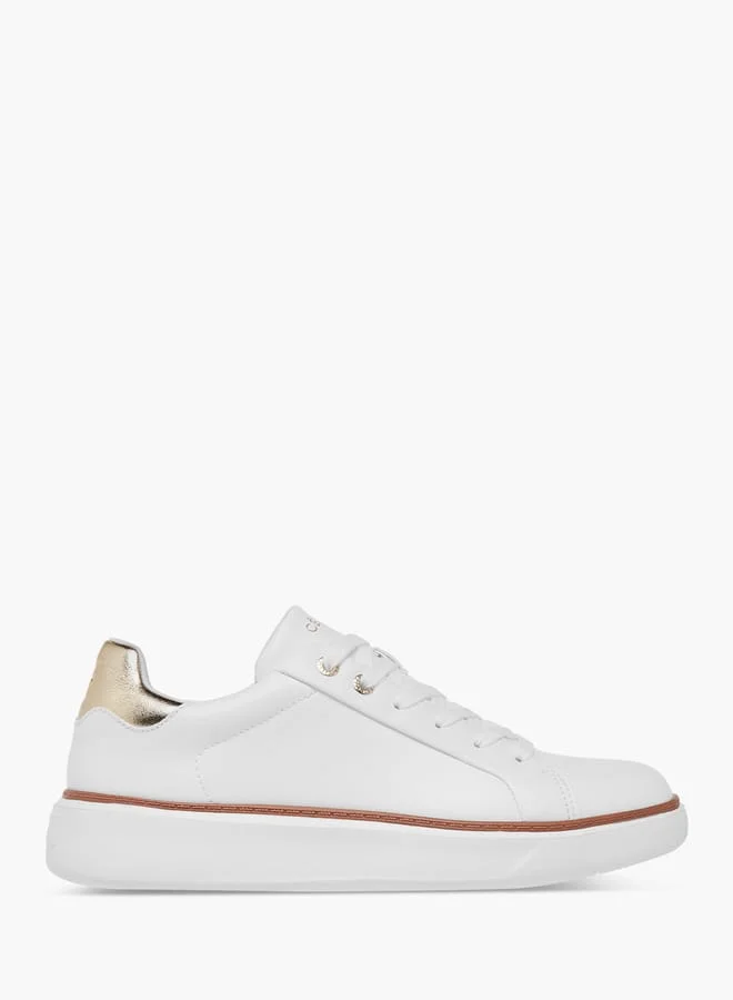 Celeste Women's Metallic Sneakers with Lace-Up Closure