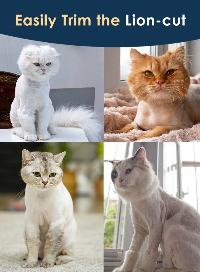 Oneisall Cat Clippers for Matted Hair, Quiet Cat Shaver for Long Hair, Cordless Cat Hair Trimmer for Grooming, 2 Speed Pet Shaver Cat Grooming Kit for Cats Small Dogs Animals (Blue) - Image 5