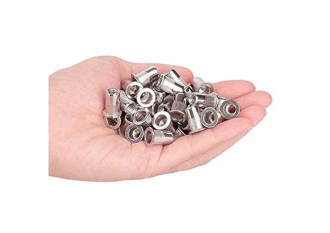 TheMujtaba ® Insert Nut Zinc Plated Flat Head Metric Threaded Rivetnut, Insert Nut, insert Rivet Nut (Pack of 100) (M4) - Image 4