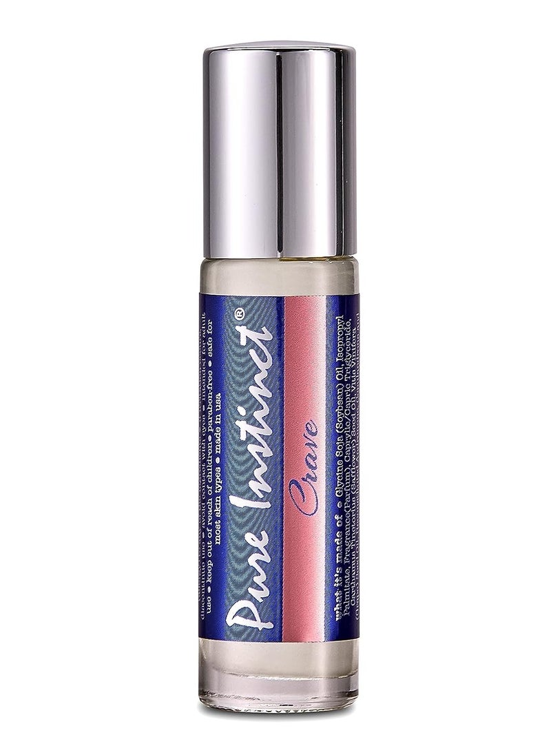 Pure Instinct لفة Pure Instinct CRAVE على كولونيا عطر الزيت العطري الأصلي المملوء بالفيرومون من أجل TSA الجاهزة لها، 0.34 أونصة سائلة  - Image 1