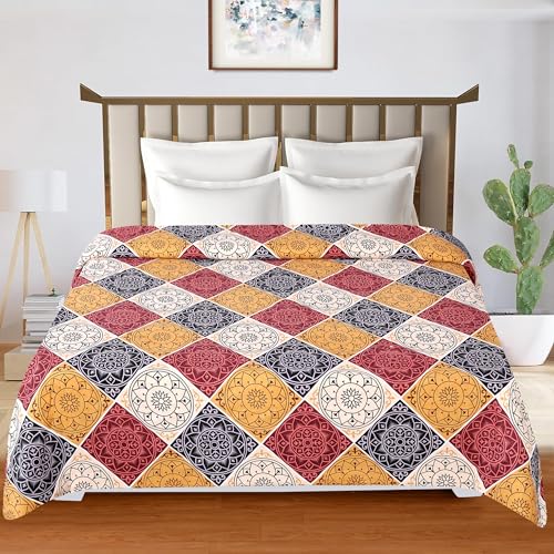 la' amour Super Premium Quilt Cover Double Bed with Zipper Blanket Cover/rajai Cover/Comforter Cover/Duvet Cover King Size Soft Cotton Breathable Skin Friendly Stuff 90x100 Inches, Mehndi Green - Image 2