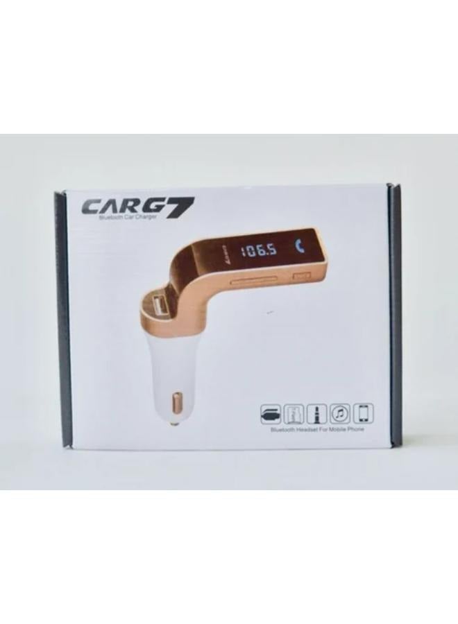 4-In-1 Wireless Bluetooth Hands-Free Car Charger Gold