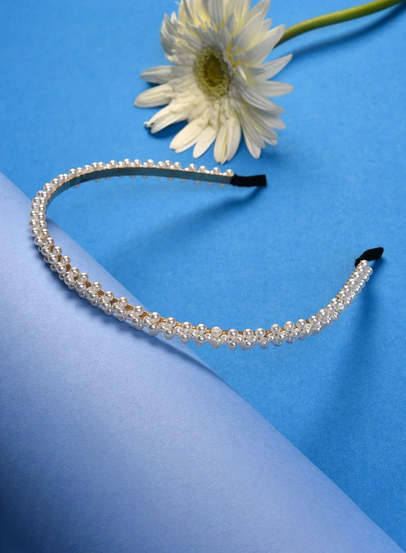 SOHI Pearl Beaded Hair Band