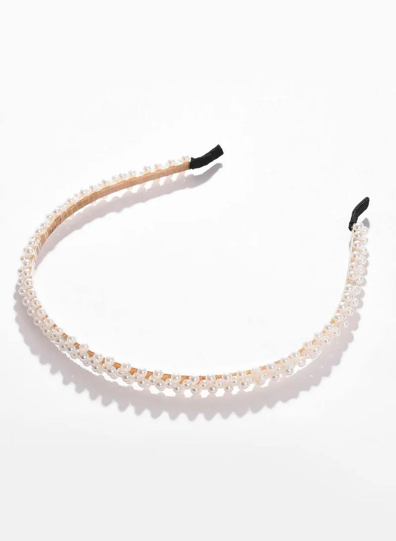 SOHI Pearl Beaded Hair Band