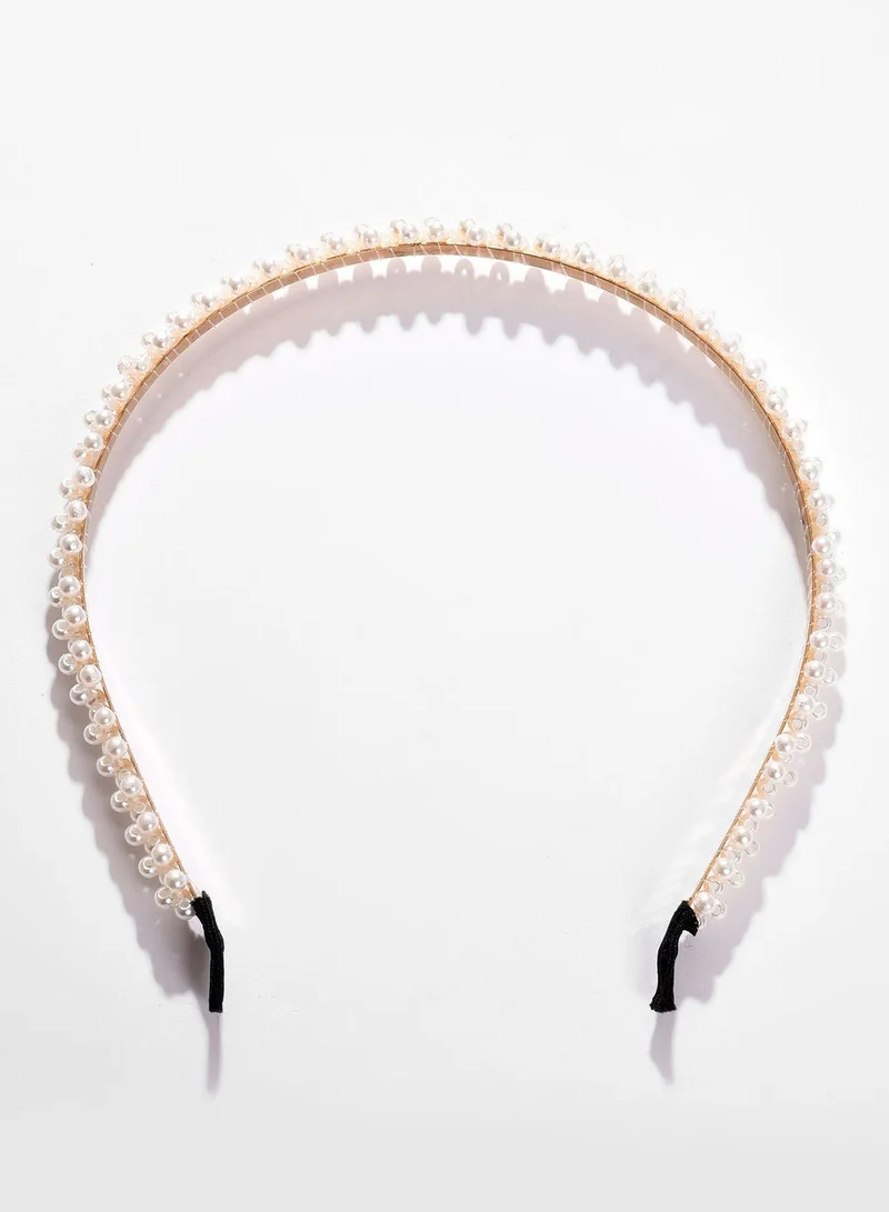 SOHI Pearl Beaded Hair Band
