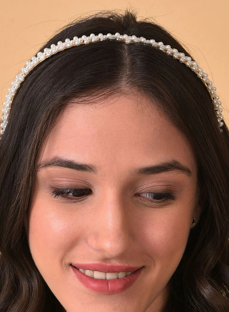 SOHI Pearl Beaded Hair Band