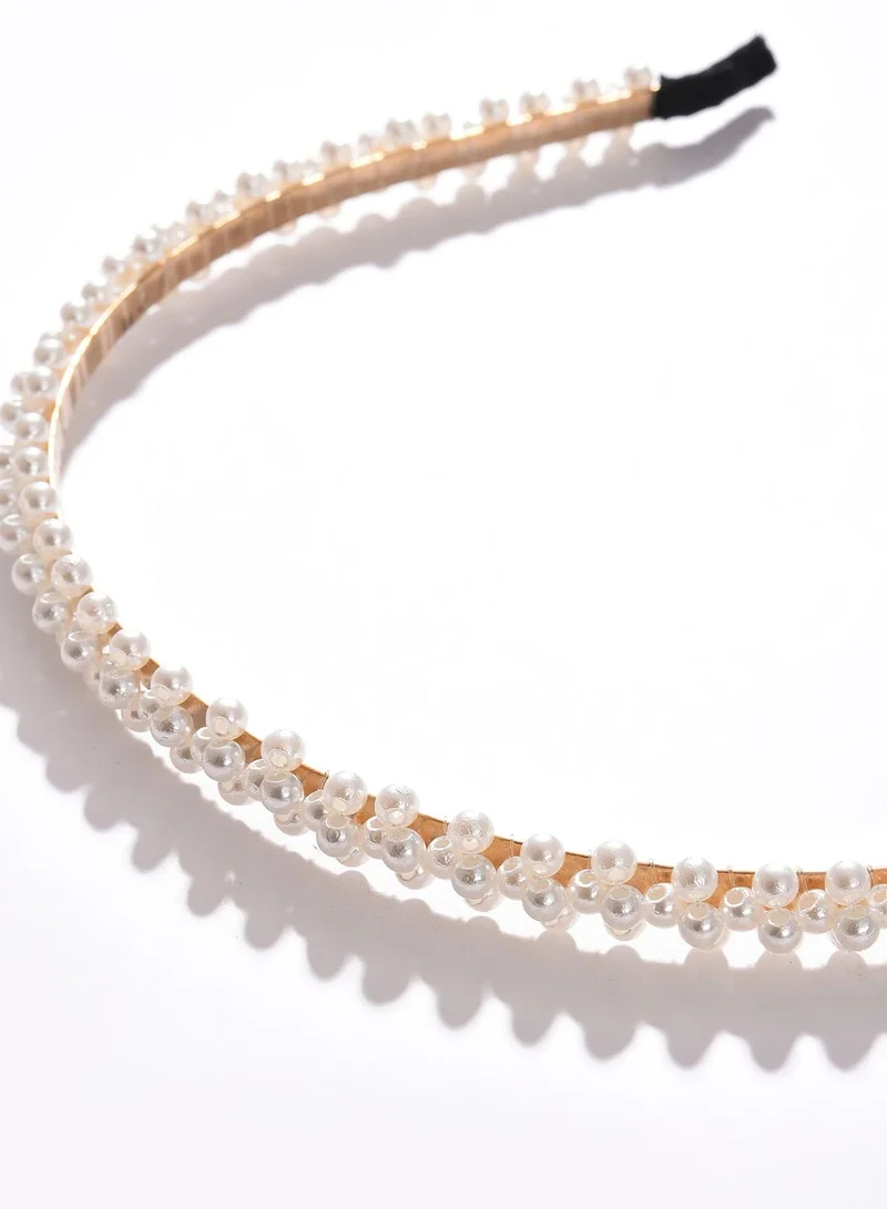 SOHI Pearl Beaded Hair Band