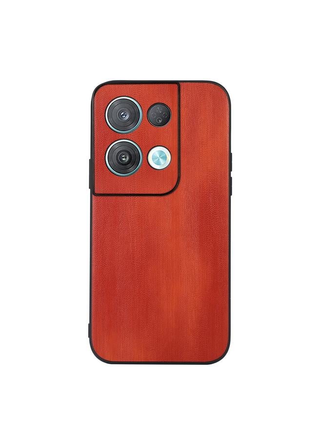 S-TOP Case For OPPO Reno8 Pro 5G China Yellow Cow Texture PU Phone Case - Image 1