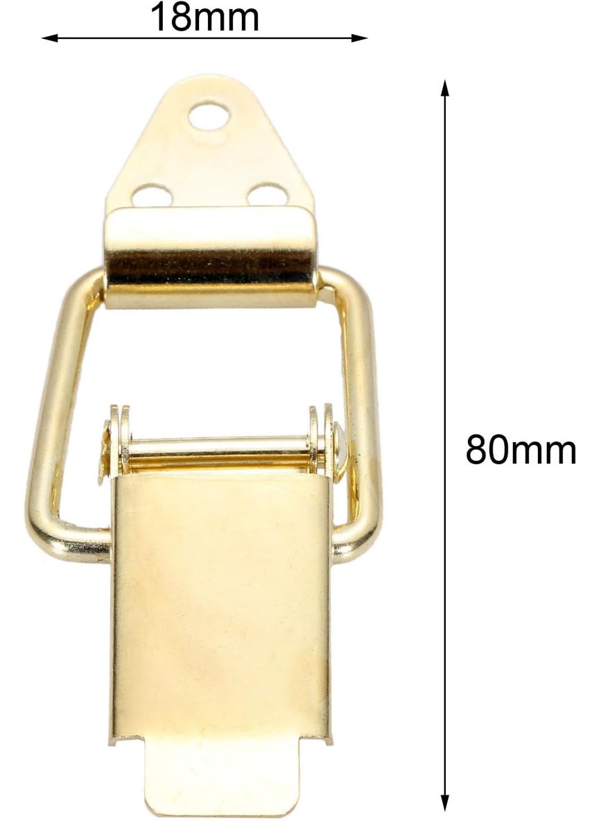 Dophee dophee 10Pcs Spring Loaded Toggle Hasp Lock Gold Box Latch Catch for Wooden Box Case Jewelry Box Wine Box Toolbox 80x18mm315x071  - Image 2