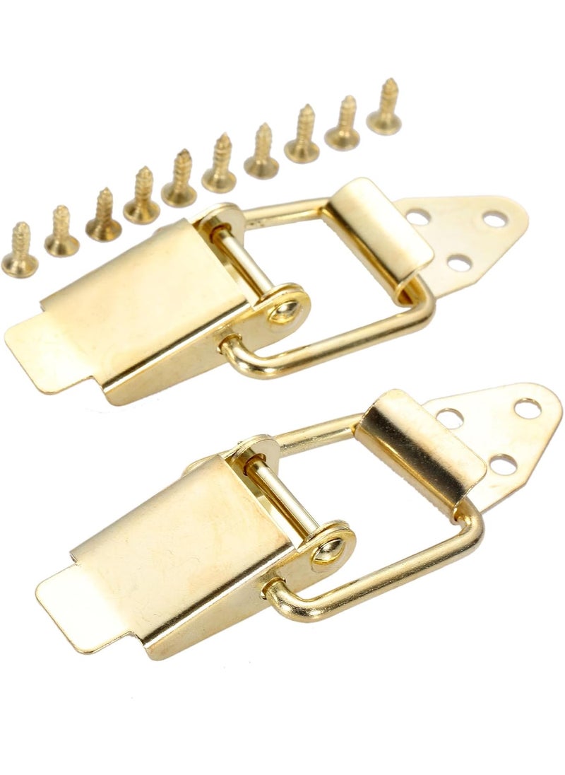 Dophee dophee 10Pcs Spring Loaded Toggle Hasp Lock Gold Box Latch Catch for Wooden Box Case Jewelry Box Wine Box Toolbox 80x18mm315x071  - Image 5