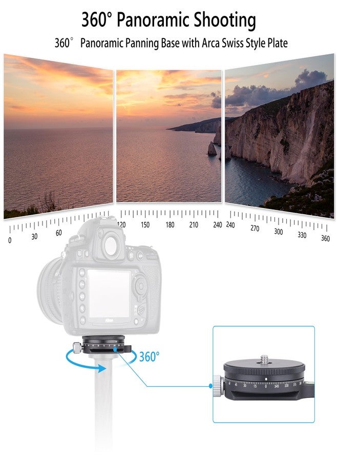 ARTCISE Low Profile Ball Head 55mm Tripod Ball Head KB55 Heavy Duty Tripod Head All Metal CNC Machining with 360° Panoramic Arca Type QR Plate for Tripod, Max Load 88lbs /40kg - Image 5
