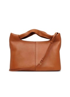 THE Row Retro Soft Leather Saddle Bag Caramel