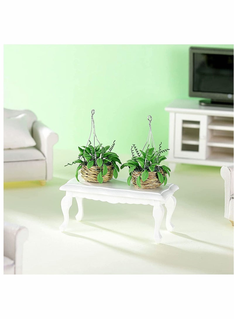 Dollhouse Hanging Plants 2 Pcs 1:12 Miniature Dollhouse Plants Miniature Bonsai Plant Dollhouse Christmas Tree Mini Potted Plant Dollhouse Hanging Plant Pot Model for Toddlers Girls and Boys Toys DIY - Image 4