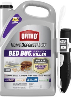 Ortho Home Defense Max Bed Bug, Flea and Tick Killer with Comfort Wand, Bed Bug Killer Spray, 1 gal., Purple  - Image 1