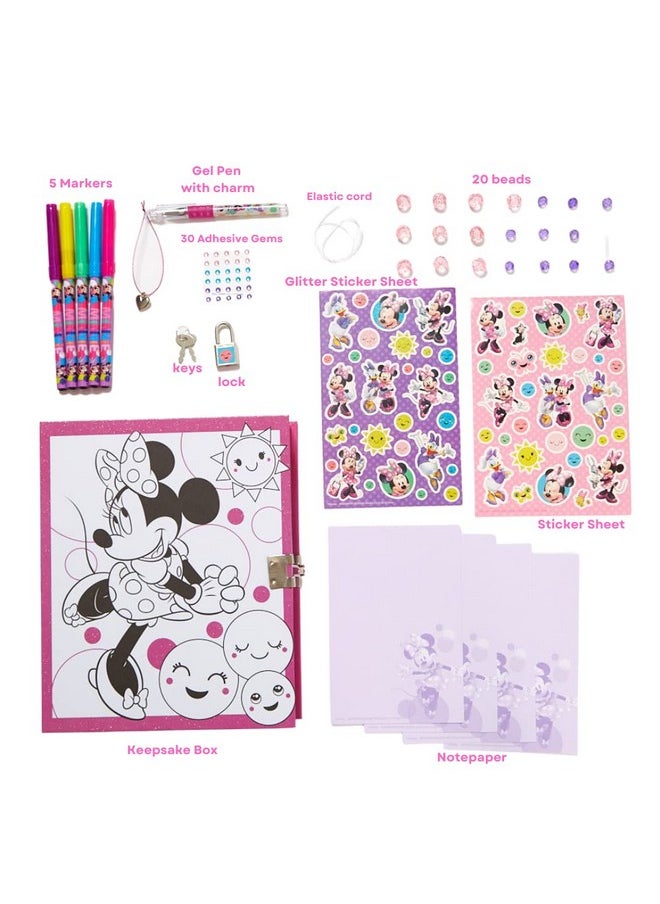 Innovative Designs - Disney Minnie Mouse Keepsake Treasure Storage Box Craft Set For Girls - Image 1