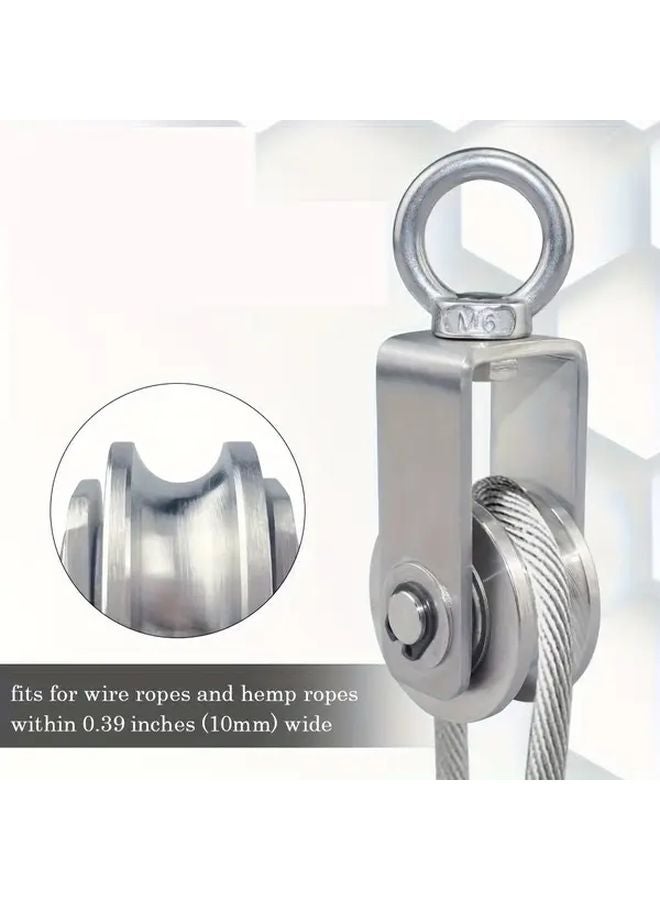 1 Piece Stainless Steel Rope Pulley With Ball Bearing For DIY Home Gym Equipment - Image 2