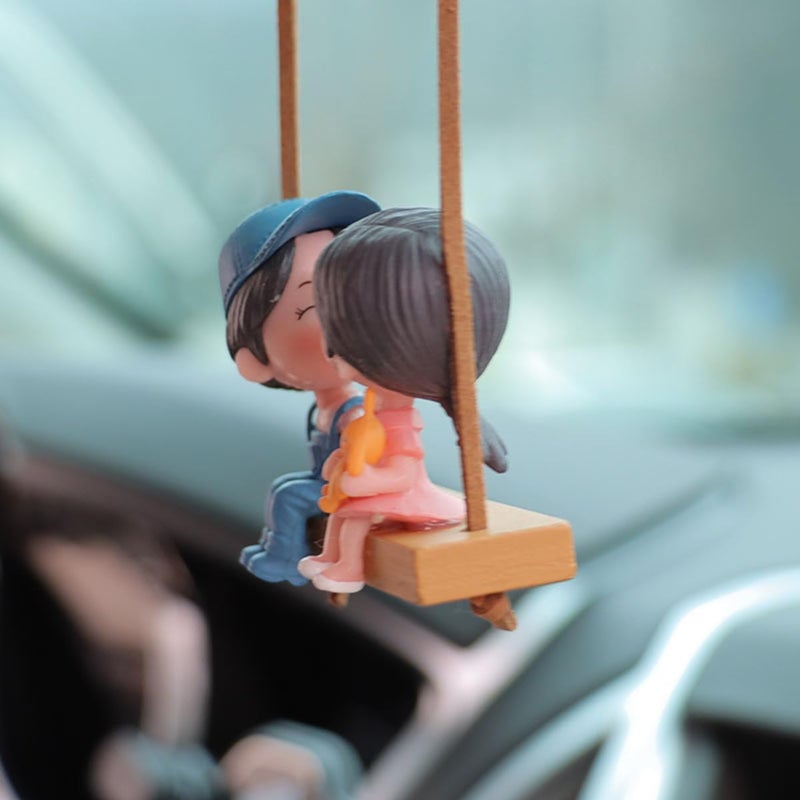 Cute Swinging Couple Car Hanging Ornament - Image 3