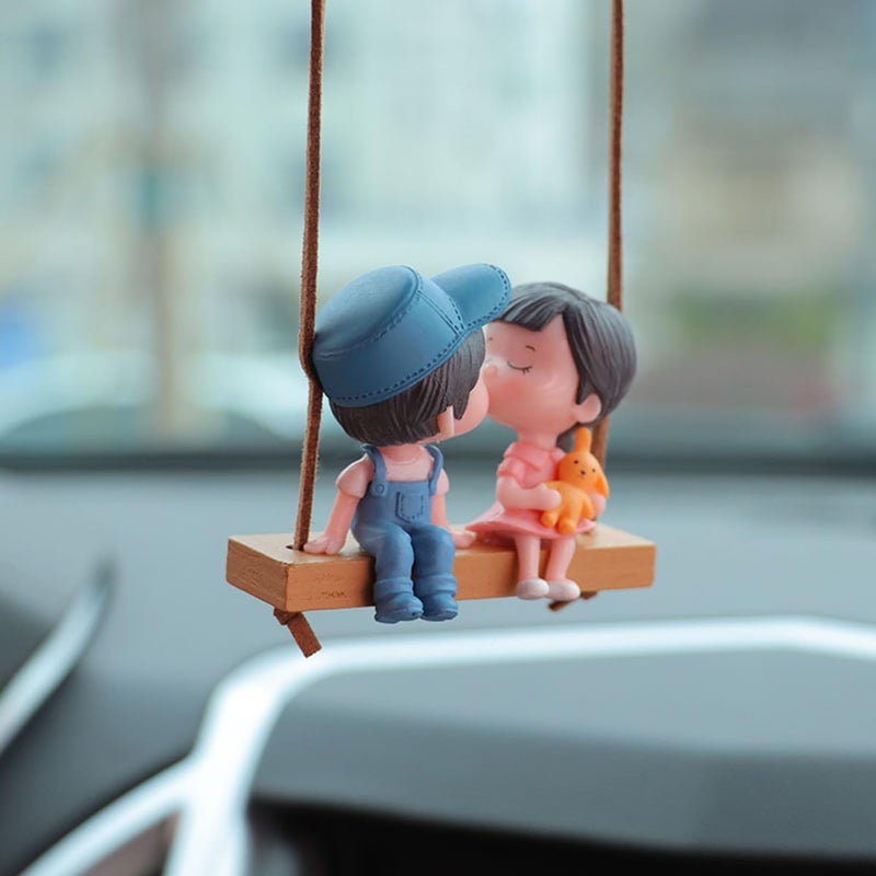 Cute Swinging Couple Car Hanging Ornament - Image 2