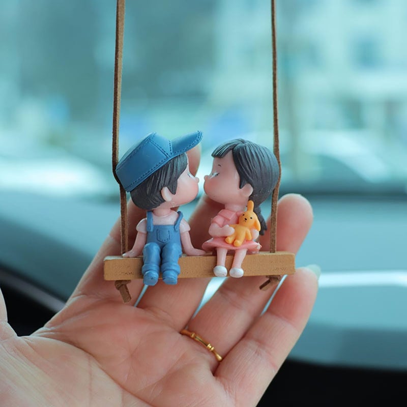 Cute Swinging Couple Car Hanging Ornament - Image 4