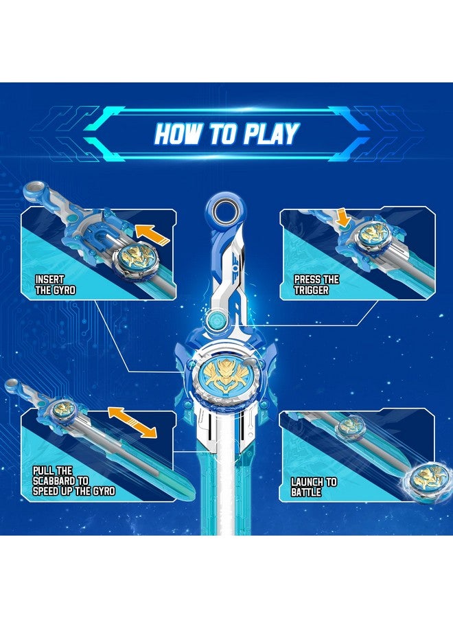 Infinity Nado Battling Toys, Spinning Top and Sword Launcher Battle Set Toys for Kids, Battle Brust Sword Top Toys for 5 6 7 8 9 10 11 12 Year Old Boys, Gale Wings - Image 3