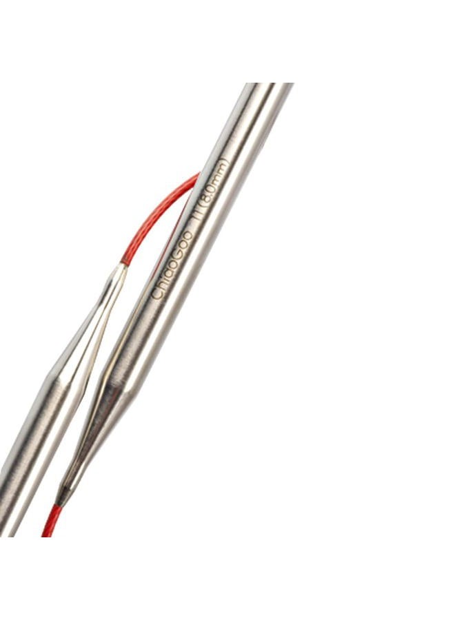 ChiaoGoo Circular Knitting Needle, Silver, Red, One Size - Image 2