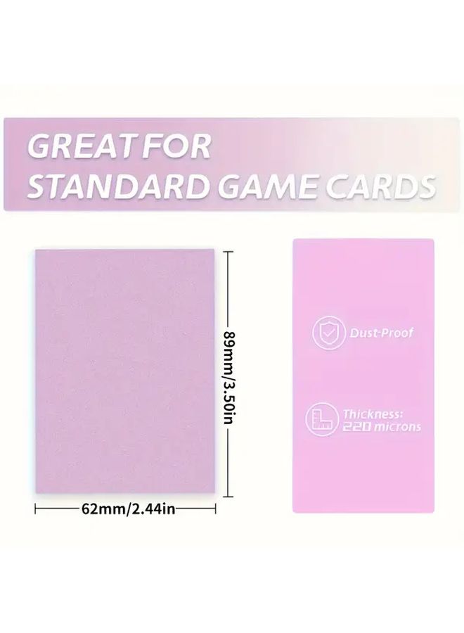 Pink Matte Card Sleeves 100 Count for Trading Cards 66x91mm - Image 2