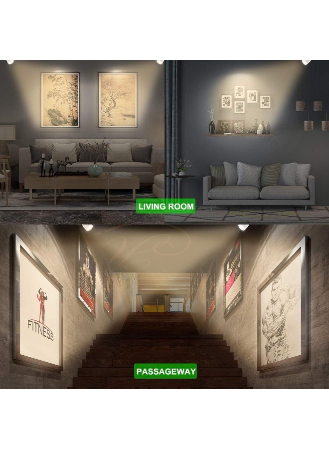 HONWELL Wireless LED Spotlights 2 Pack Accent Lights Puck Lights with 2 Remote, Indoor Closet/Picture Lights with Rotatable Head, Stick on Artwork Lighting for Paintings Display - Image 4