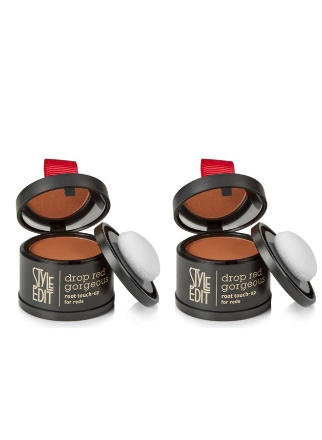 STYLE EDIT Root Touch Up Powder for Medium Red Hair by Style Edit | Cover Up Grays and Roots with Color Binding Mineral Hair Concealer | 2 Pack - Image 1