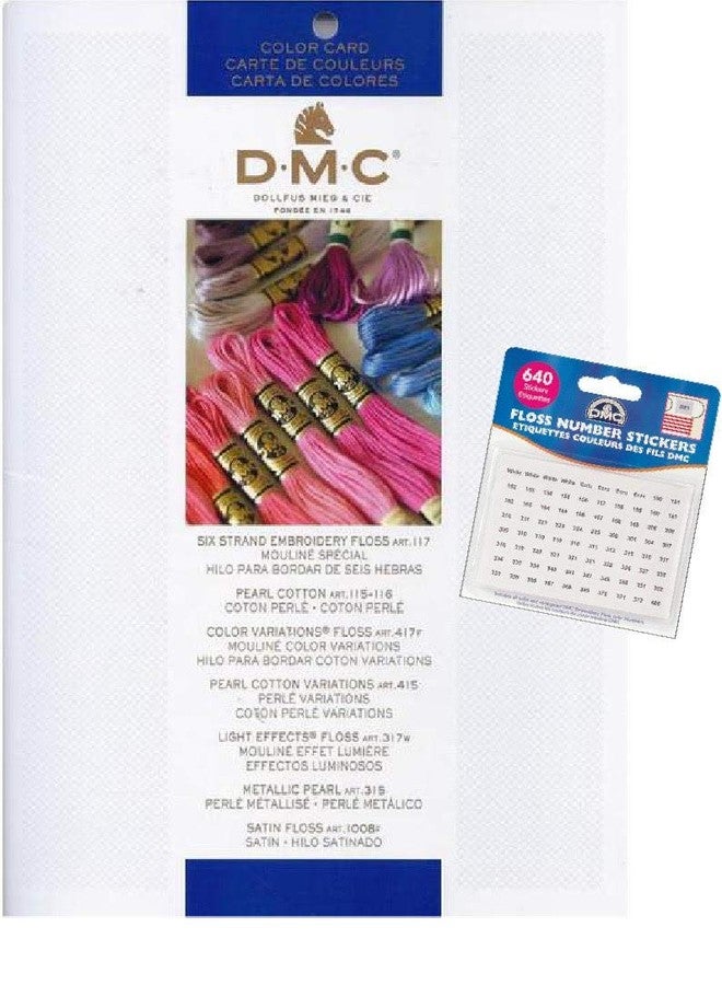 DMC Color Card and Floss Stickers Bundle - Image 1