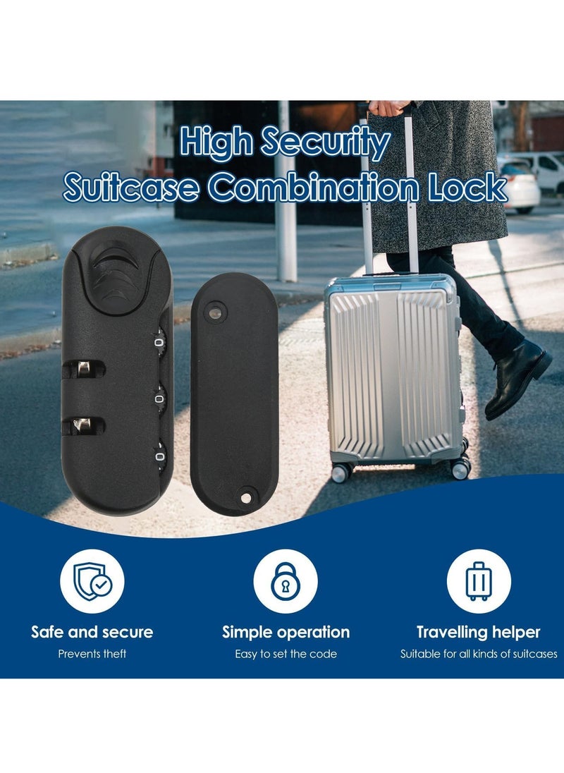Luggage Password Lock, 3 Digit Password High Security Frosted Texture Replacement Code Combination Travel Luggage Lock for Suitcases, Travel Cases, Tool Boxes