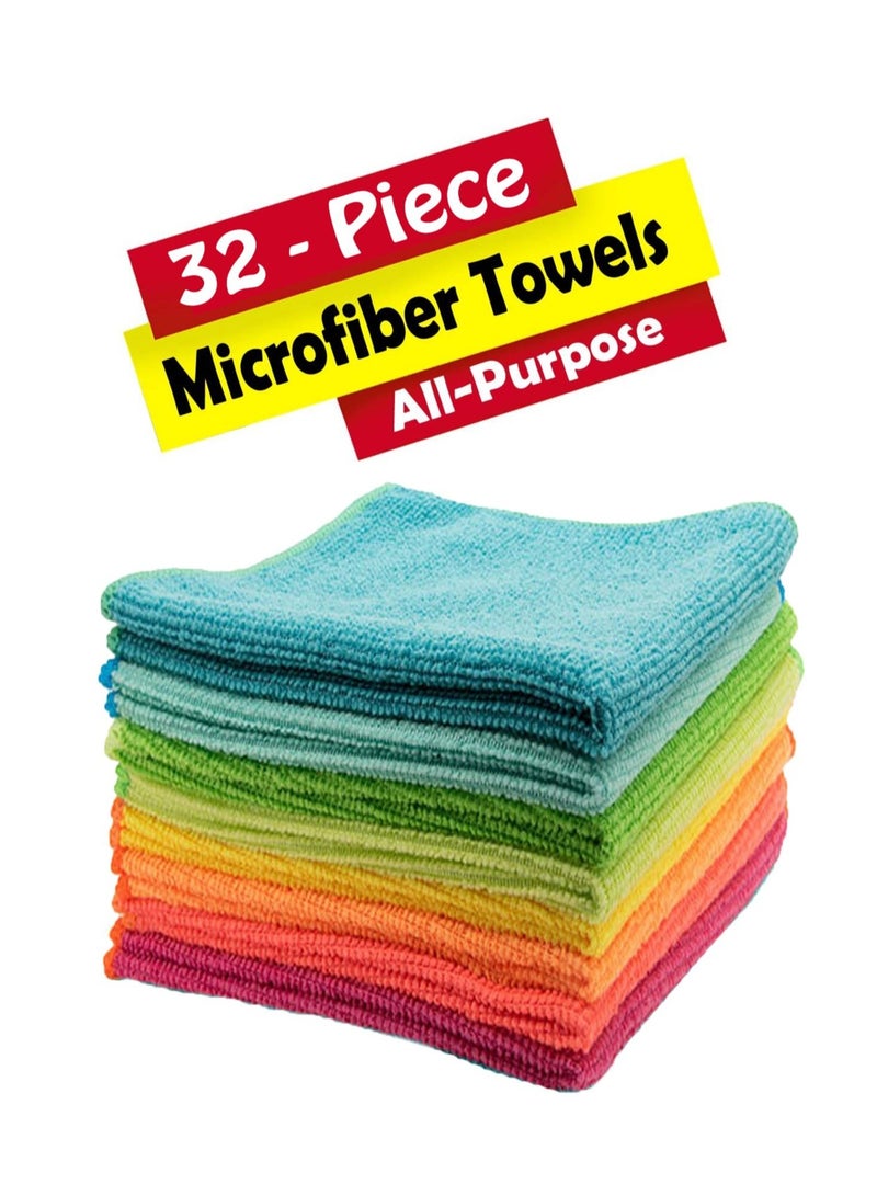Spontex 32pcs Ultra Soft High-Pile Microfiber Towels Great for Car Interior, Exterior, and Glass Cleaning - Image 2