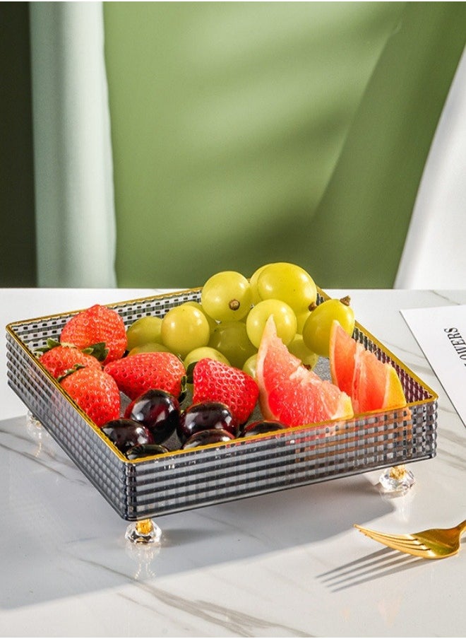Generic - 4 Candy Food Storage Containers With Lids Airtight Split Sealed Snack Box Covered Dried Fruit Tray Removable Snack Boxes For Nuts Popcorn Dried Fruit Cooked Food (Grey) - Image 1