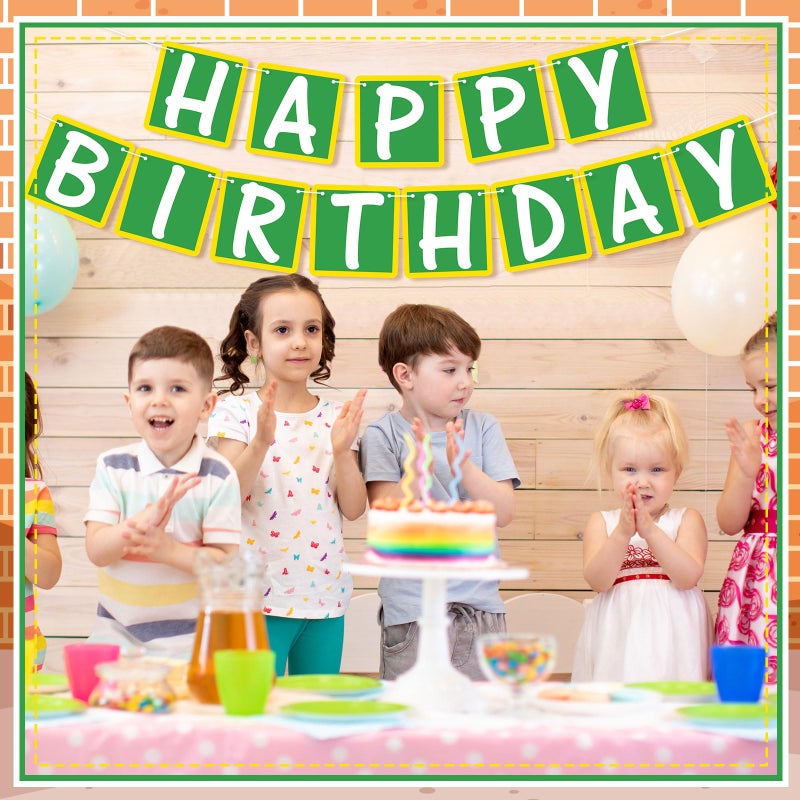 Breling Street Theme Birthday Party Decorations Pre-strung Friend Birthday Banner for Cartoon Street Theme Hanging Decorations for Boys Girls Friend(Bright Style) - Image 3