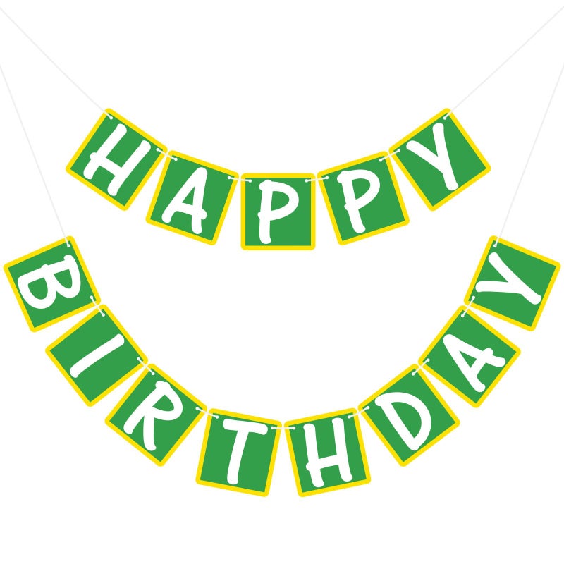 Breling Street Theme Birthday Party Decorations Pre-strung Friend Birthday Banner for Cartoon Street Theme Hanging Decorations for Boys Girls Friend(Bright Style) - Image 1