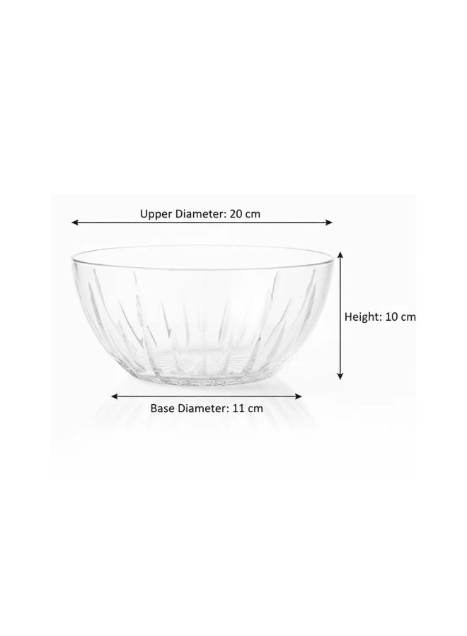 OCEAN GLASSES Ocean Reya Glass Salad Bowl 1400ml – 20cm Large Mixing & Serving Bowl – Durable Clear Glass – Thailand Made - Image 3