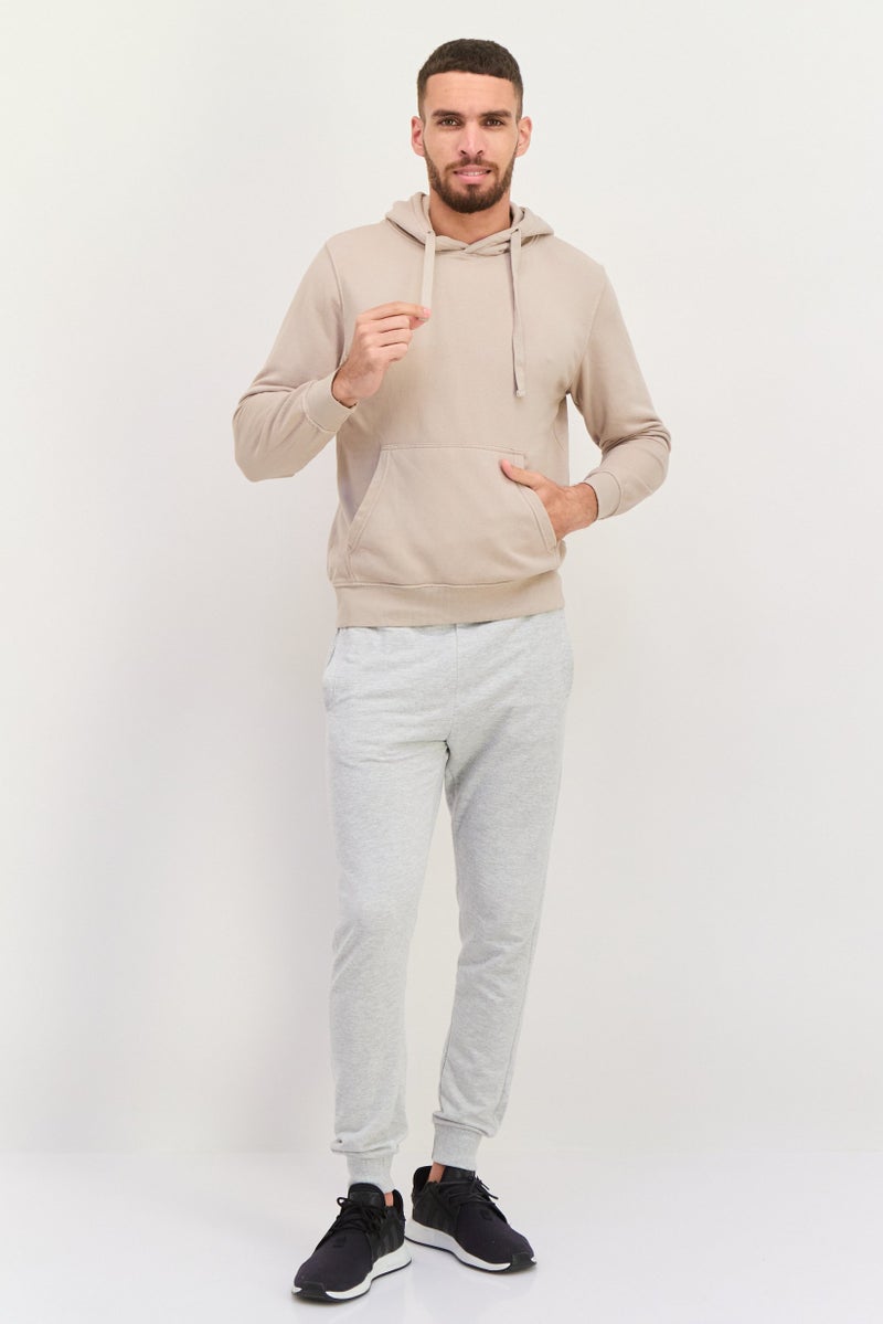 Paperbacks Men Hooded Plain Long Sleeves Sweatshirt, Hash Grey - Image 4
