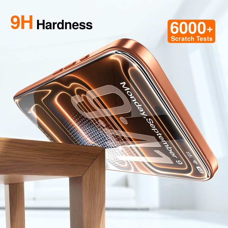 SMARTDEVIL 2 Pack Screen Protector for iPhone 17 Pro, 9H Hardness Military Grade Shatterproof HD Clear Tempered Glass, Easy to Install, Auto Bubble-Free and Dust-Free Box, Case Friendly - Image 4