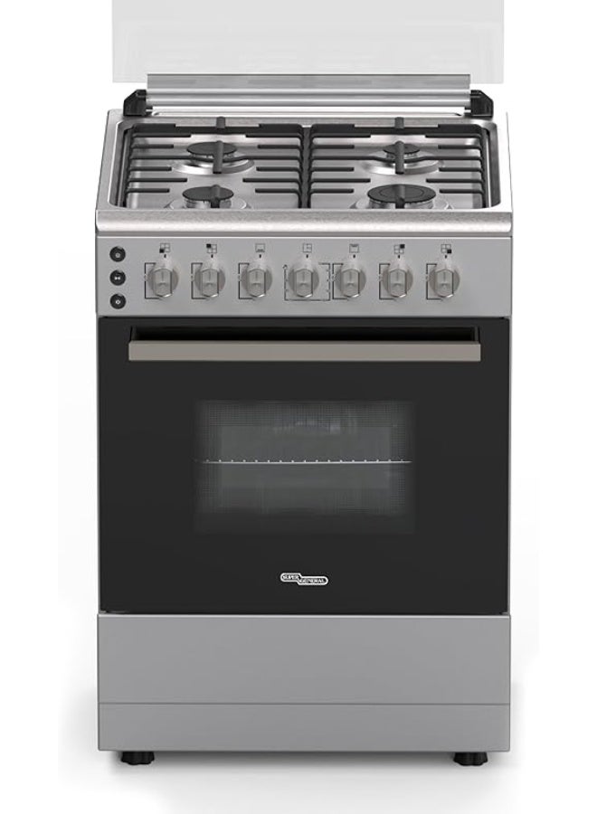 SUPER GENERAL 247 liters Net Double Door Refrigerator SGR365IE + 7 KG Front load inverter washing machine SGW7260INVS + 60 x 60 freestanding Gas cooker SGC6170MSFS + 20 liters digital Microwave SGMM922DW SGR365IE + SGW7260INVS + SGC6170MSFS + SGMM922DW INOX - Image 4