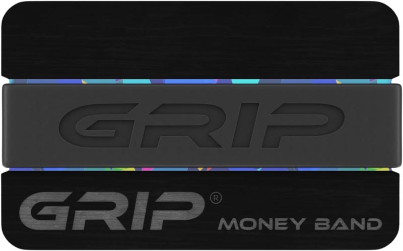 Grip Money Band - BLACK - Premium Silicone Band for Cash & Cards - Slim & Durable Design - Image 1