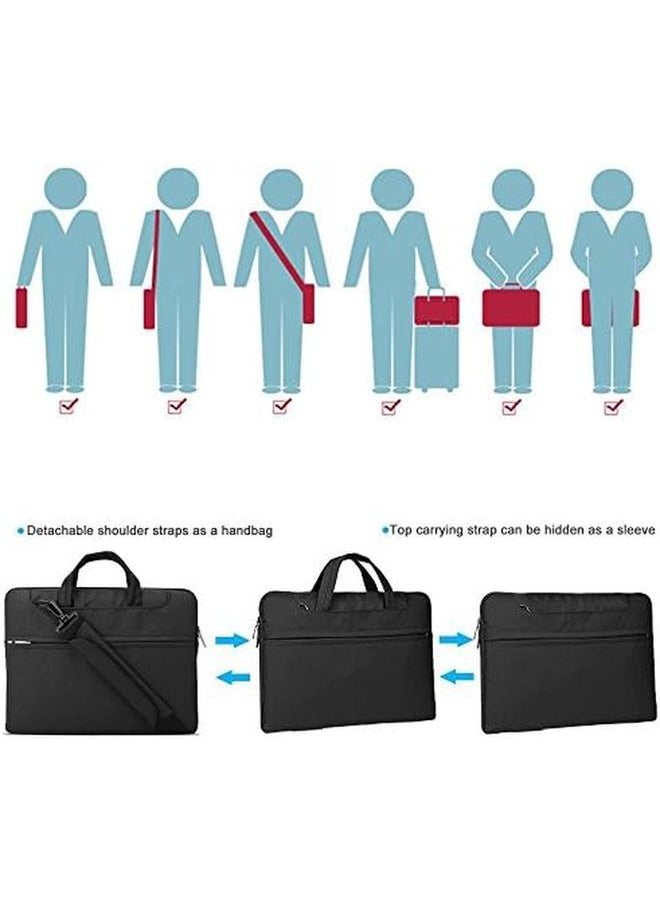 Lacdo - 14 Inch Laptop Shoulder Bag Sleeve Case For 14 Inch New Macbook Pro M3 Pro Max M3 M2 M1 Pro Max A2992 A2918 A2779 A2442 2023 2021 Hp Chromebook 14 Generic Swift 3 5 Computer Bag Black - Image 1